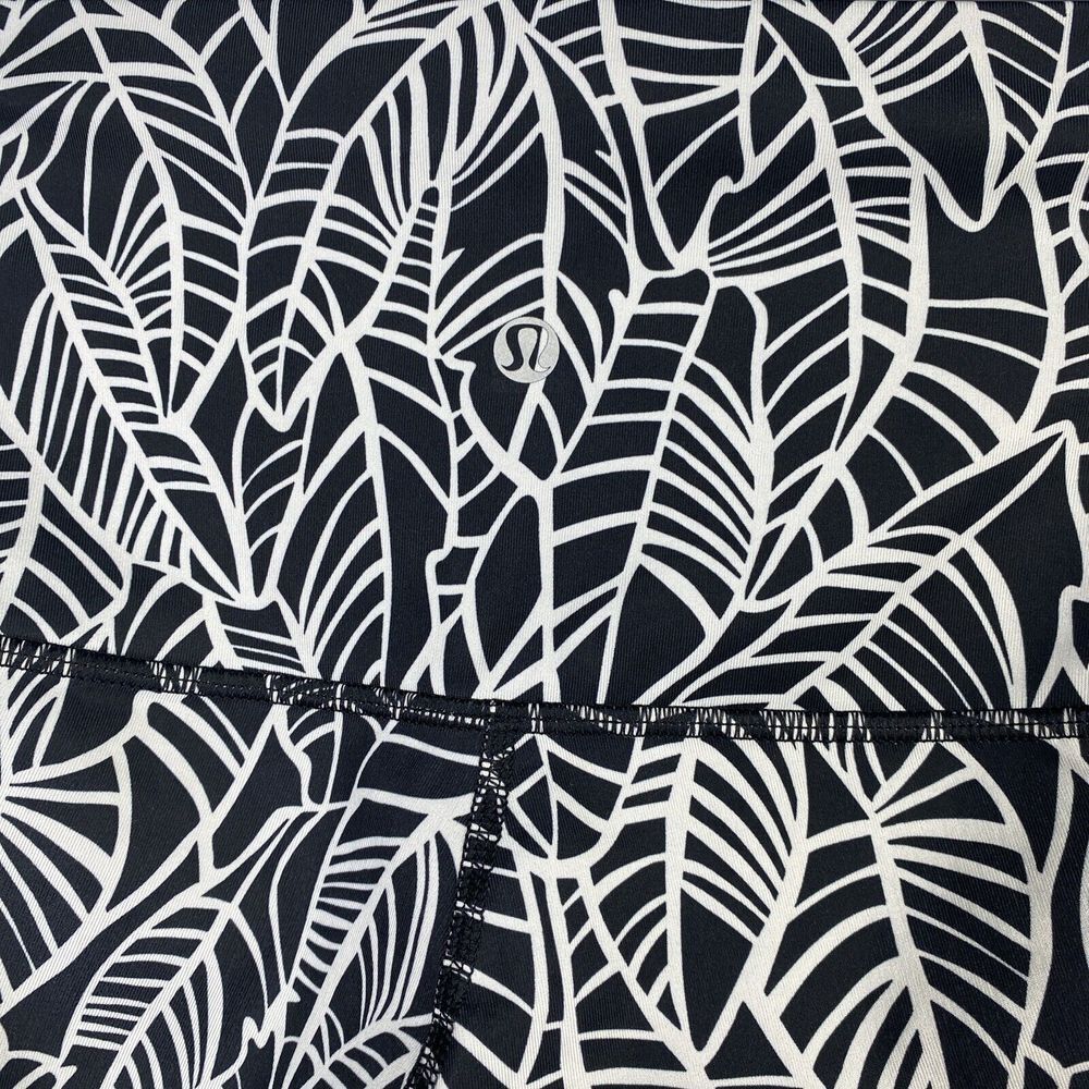 Lululemon Wunder Under Pant Palm Leaf Black No Size Dot Fits Size Small Leggings